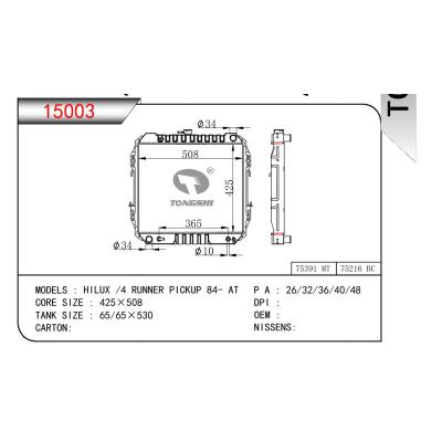 适用于TOYOTA HILUX /4 RUNNER PICKUP