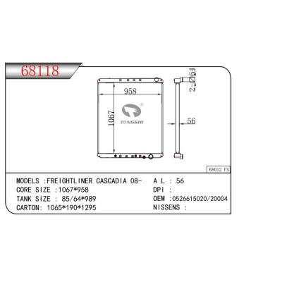 适用于FREIGHTLINER CASCADIA 08- AT,重卡散热器