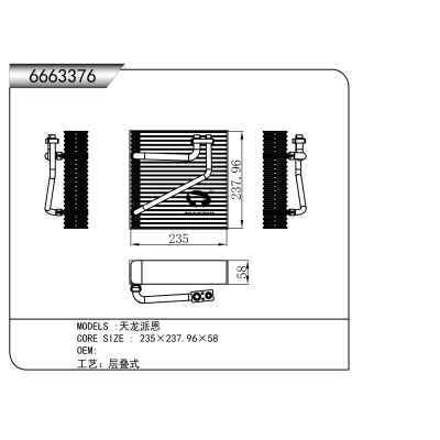 适用于 天龙派恩 蒸发器